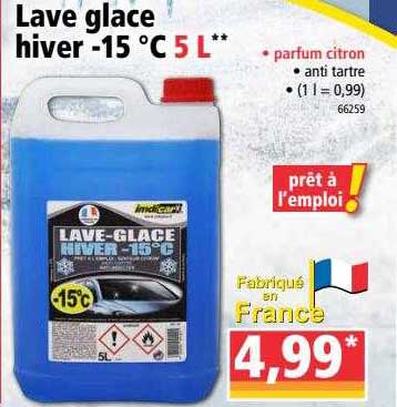 lave glace hiver -15°c 5 l