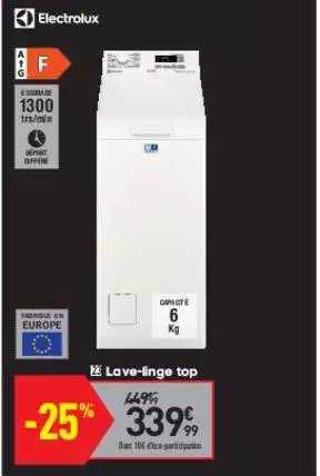 lave-linge top electrolux