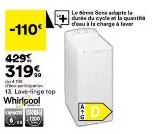 lave-linge top whirlpool