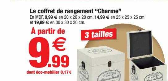 le coffret de rangement "charme"
