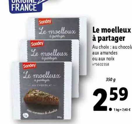 le moelleux à partager sondey