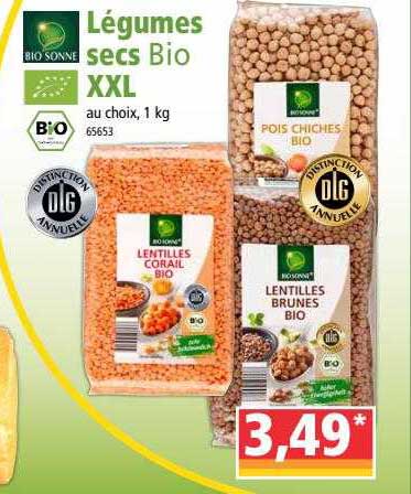 légumes secs bio xxl bio sonne
