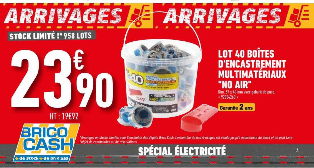 lot 40 boîtes d'encastrement multimatériaux "no air"