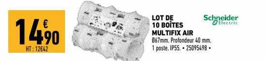 lot de 10 boîtes multifix air schneider electric