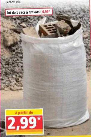 lot de 5 sacs à gravats