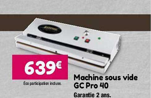 machine sous vide gc pro 40