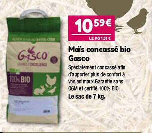 maïs concassé bio gasco