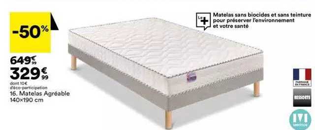 Matelas Agréable 140 X 190 Cm