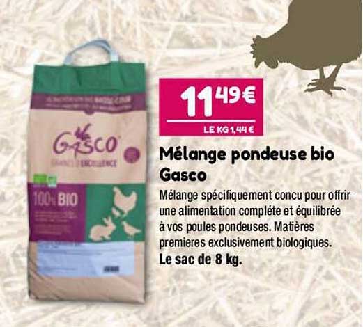 mélange pondeuse bio gasco