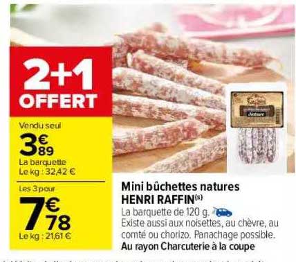 mini bûchettes natures henri raffin