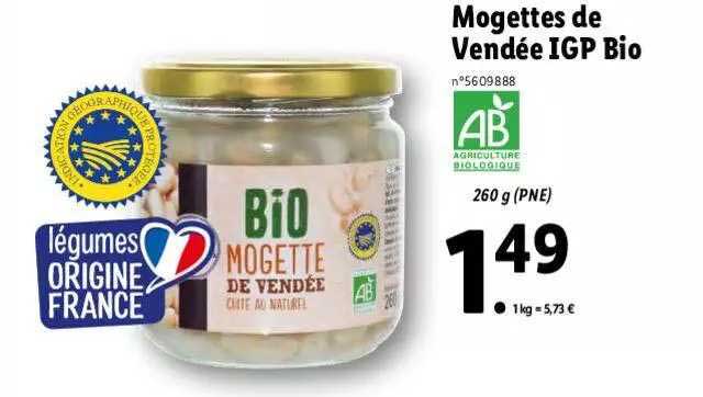 mogettes de vendée igp bio