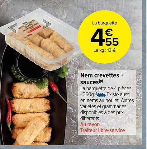 Nem Crevettes+ Sauces