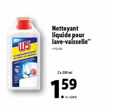 nettoyant liquide pour lave-vaisselle w5