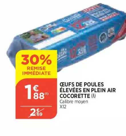 oeufs de poules élevées en plein air cocorette