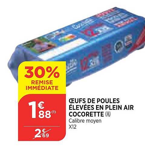 oeufs de poules élevées en plein air cocorette