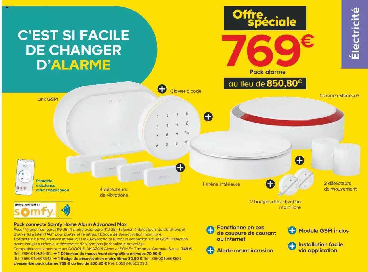 pack connecté somfy home alarm advanced max