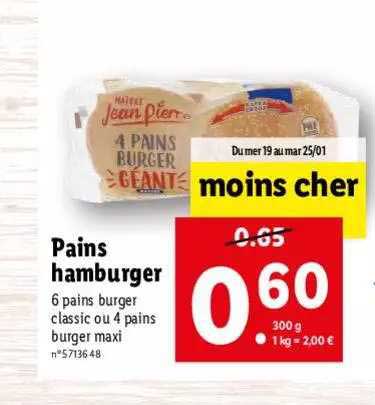 pains hamburger maître jean pierre