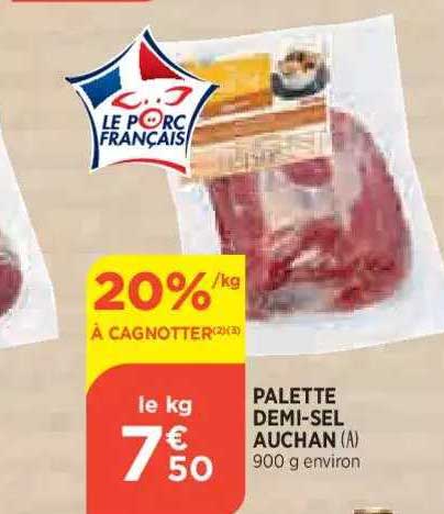 palette demi-sel auchan