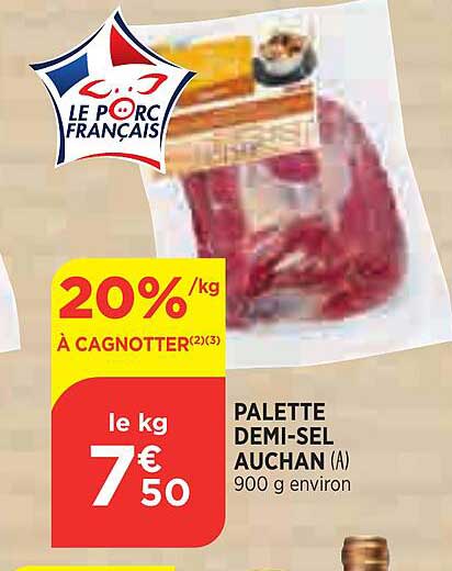 palette demi-sel auchan