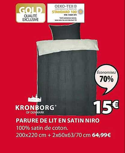 Parure De Lit En Satin Niro Kronborg