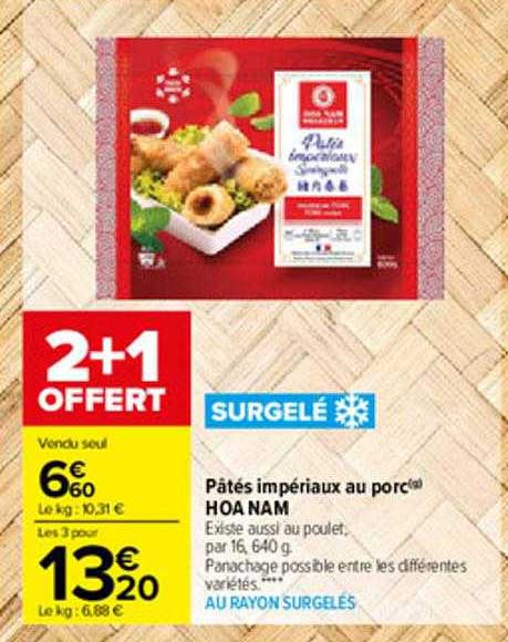 pâtés impériaux au porc hoa nam