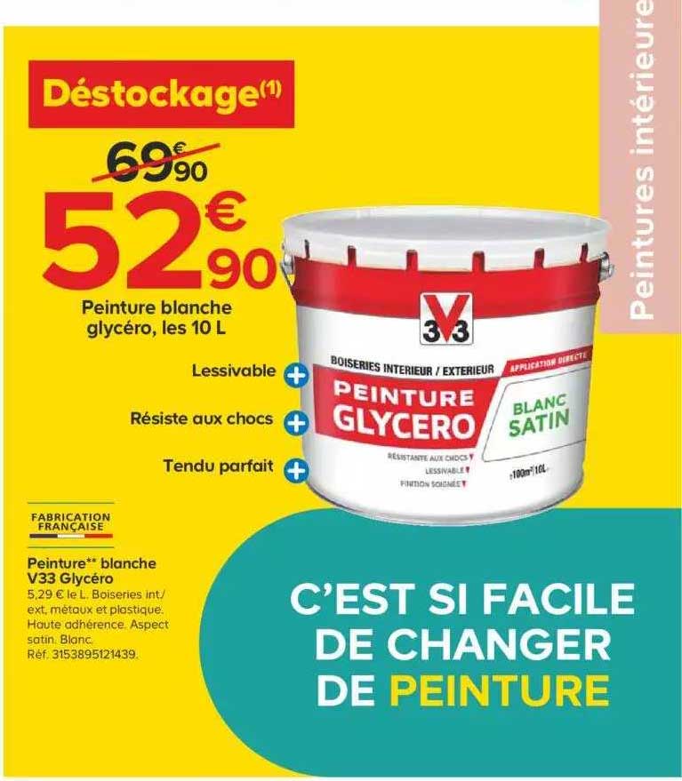 peinture blanche v33 glycéro