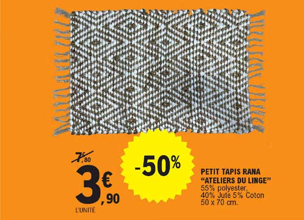 petit tapis rana "ateliers du linge"