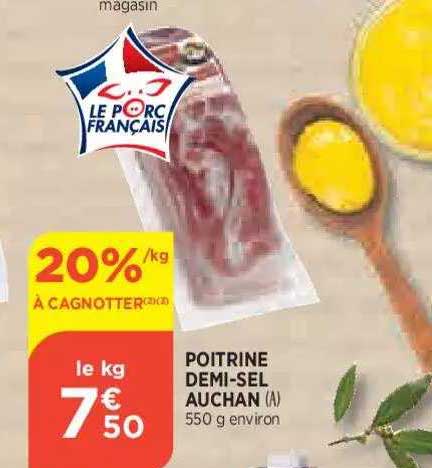 poitrine demi-sel auchan