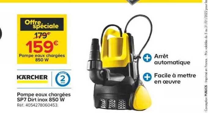 Pompe Eaux Chargées Sp7 Dirt Inox 850 W Kärcher