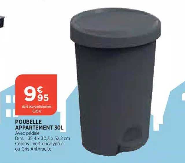 poubelle appartement 30 l