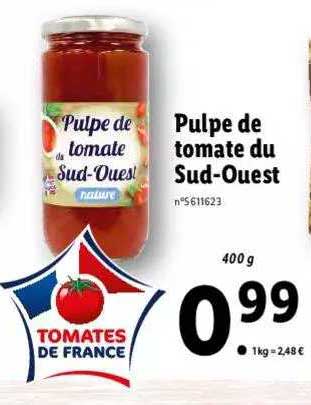 pulpe de tomate du sud-ouest
