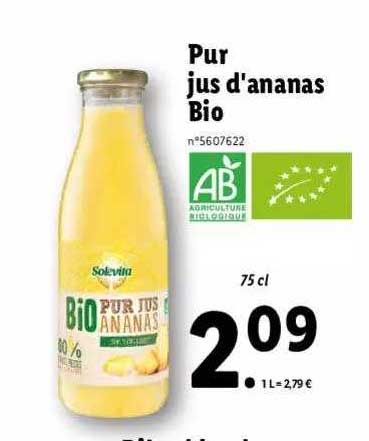 pur jus d'ananas solevita