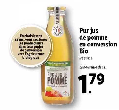 pur jus de pomme en conversion bio