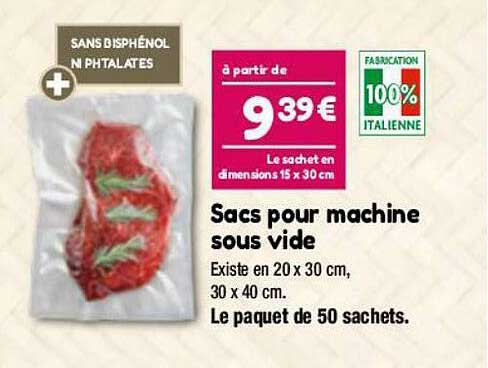 sacs pour machine sous vide