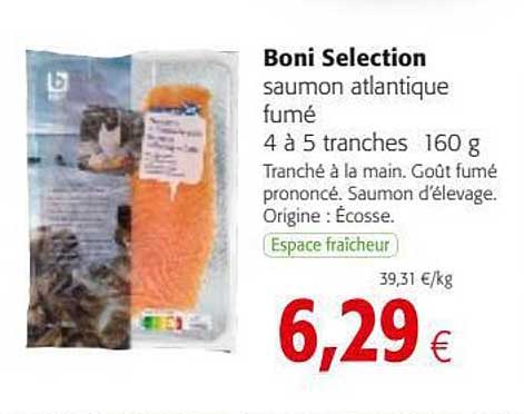 Saumon Atlantique Fumé Boni Sélection