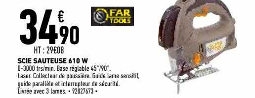 scie sauteuse 610 w far tools