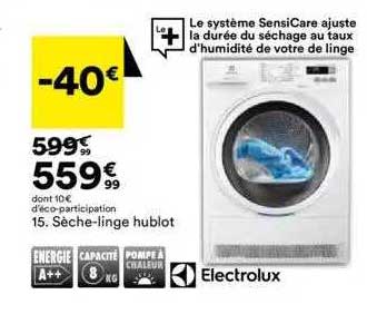 sèche-linge hublot electrolux