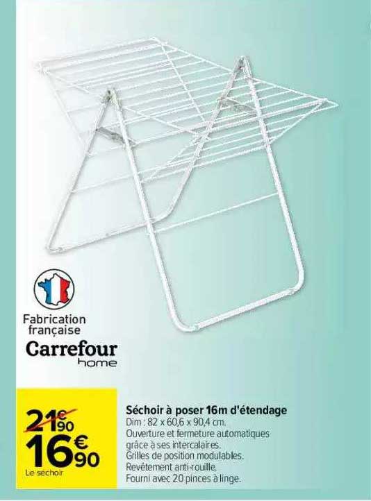 séchoir à poser 16m d'étendage