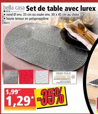 set de table avec lurex bella casa