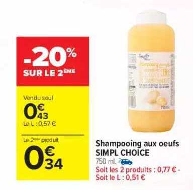 shampooing aux oeufs simpl choice