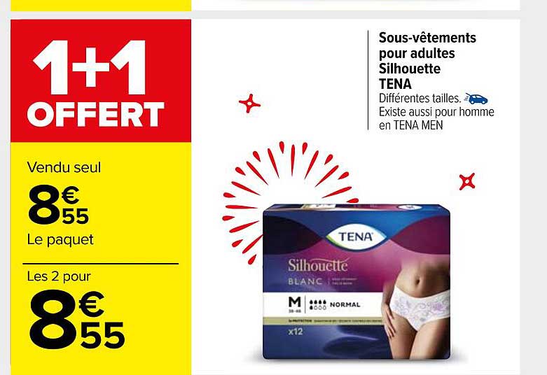 sous-vêtements pour adultes silhouette tena