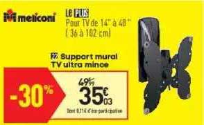 support mural tv ultra mince meliconi