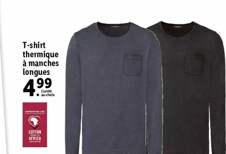 t-shirt thermique à manches longues