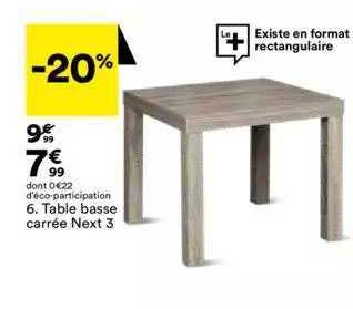 Table Basse Carrée Next 3