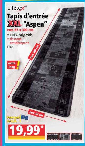 tapis d'entrée "aspen" lifetex