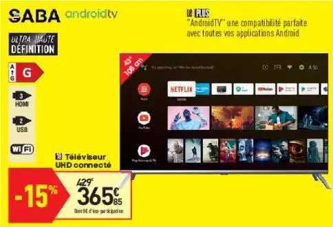 Téléviseur Uhd Connecté Saba