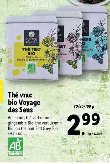 thé vrac bio voyage des sens