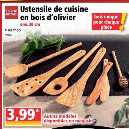ustensile de cuisine en bois d'olivier casa royale