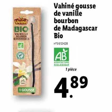 vahiné gousse de vanille bourbon de madagascar bio
