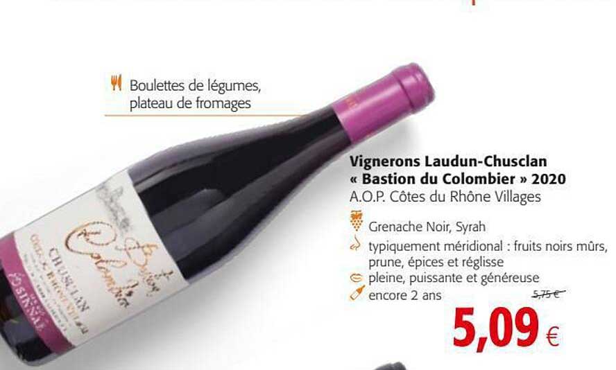 vignerons laudun-chusclan "bastion du colombier" 2020
